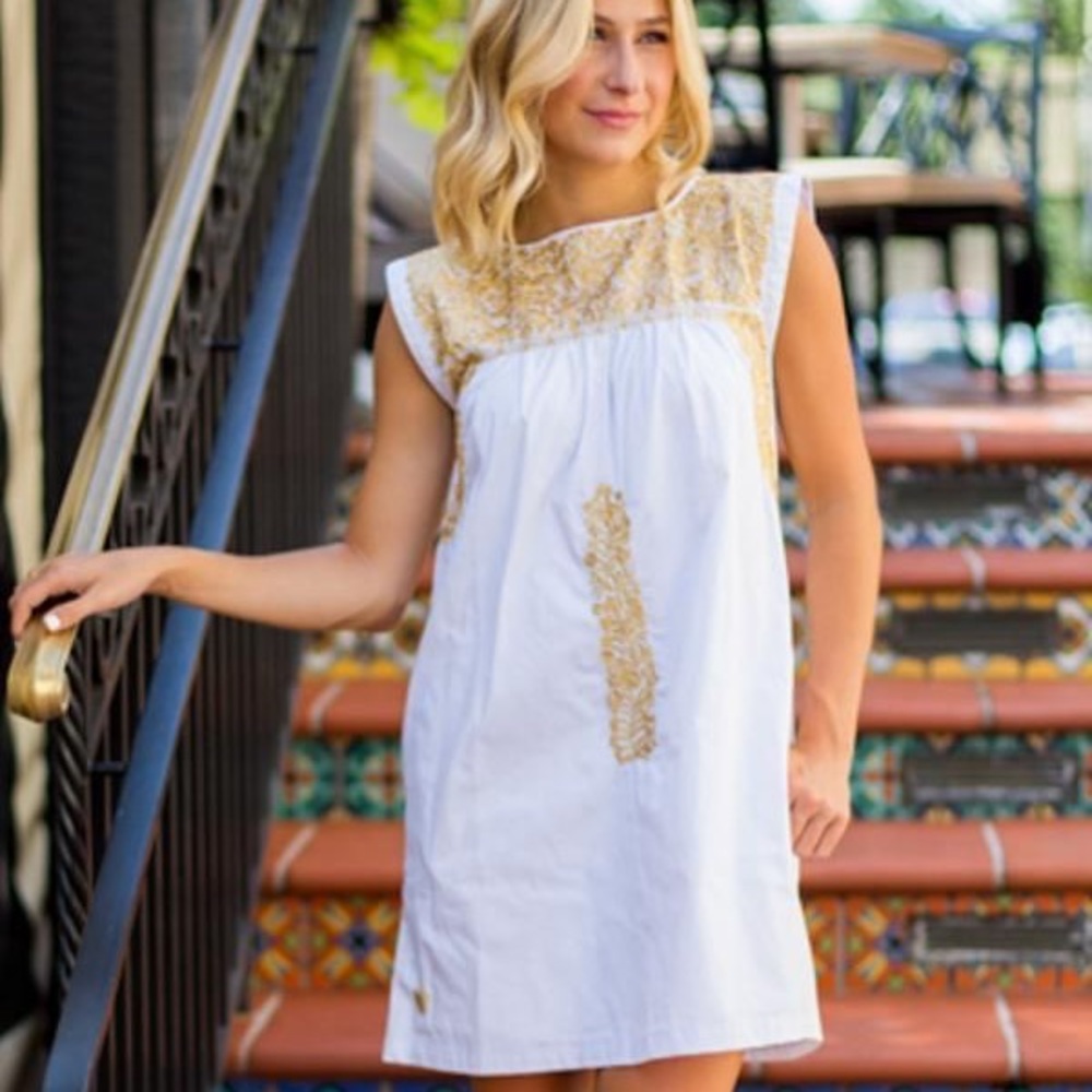 J.Marie Pamela Boho Embroidered shift dress